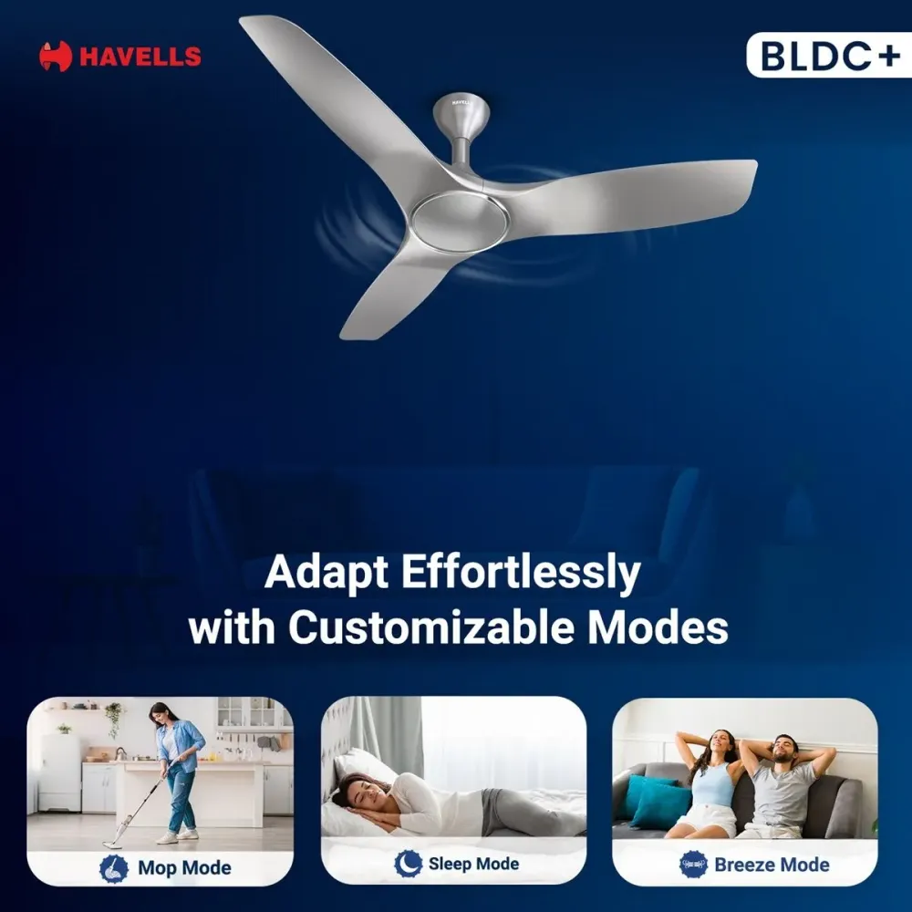 Stealth Air  Ceiling Fan |1200mm BLDC+ | Remote Control | Havells