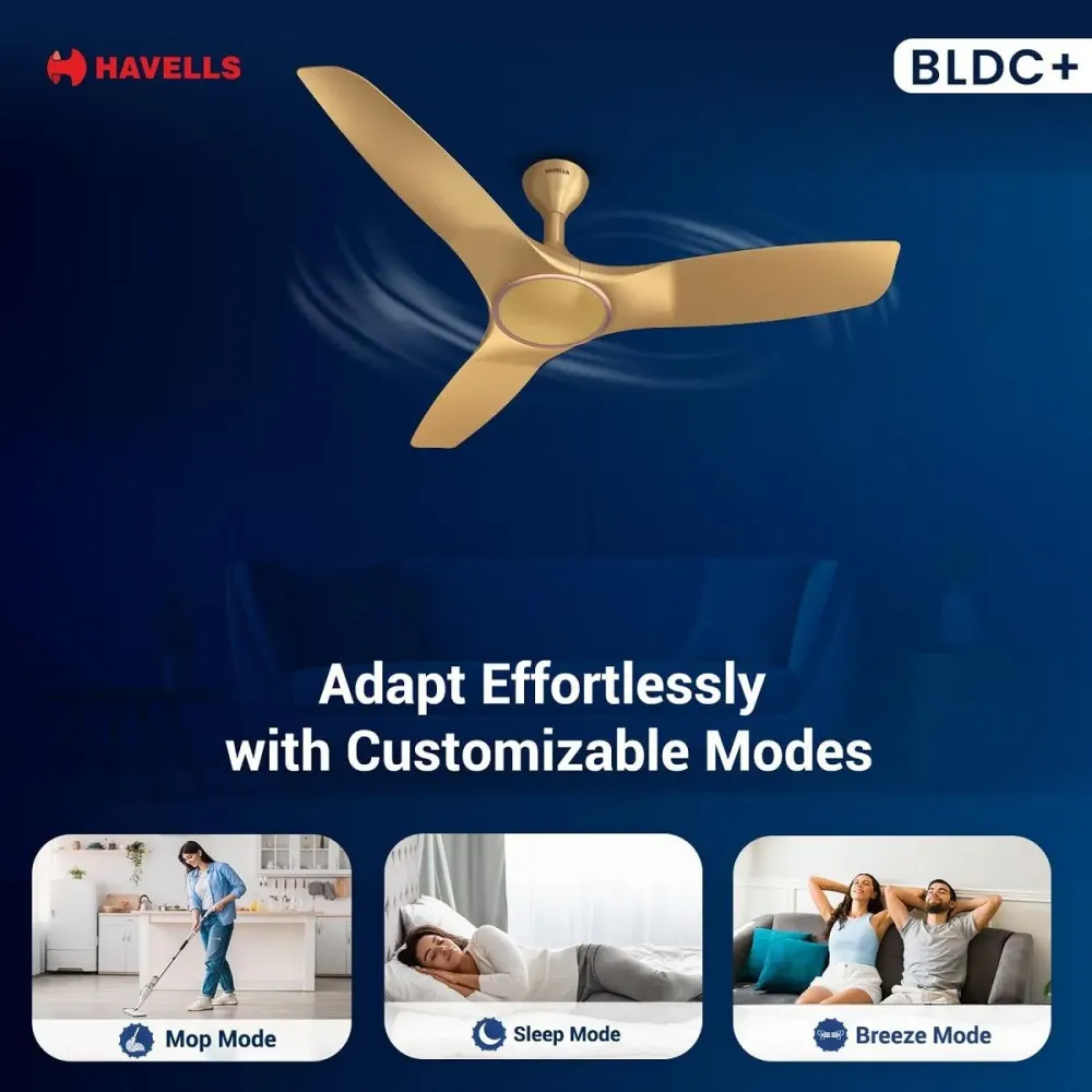 Stealth Air  Ceiling Fan |1200mm BLDC+ | Remote Control | Havells