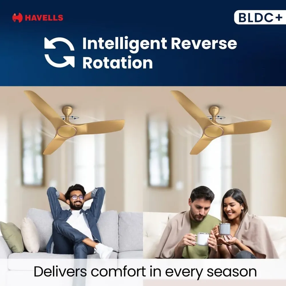 Stealth Air  Ceiling Fan |1200mm BLDC+ | Remote Control | Havells