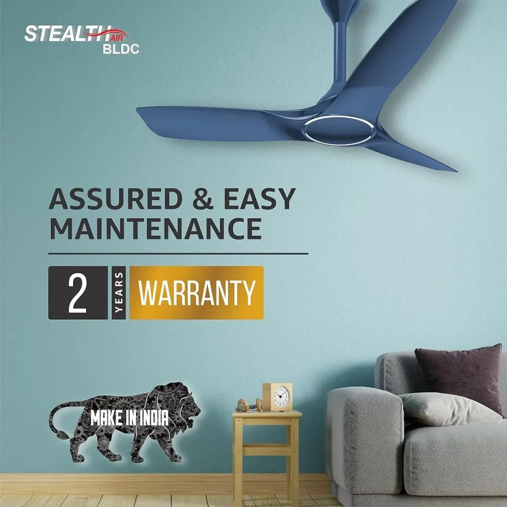 Stealth Air  Ceiling Fan |1200mm BLDC+ | Remote Control | Havells