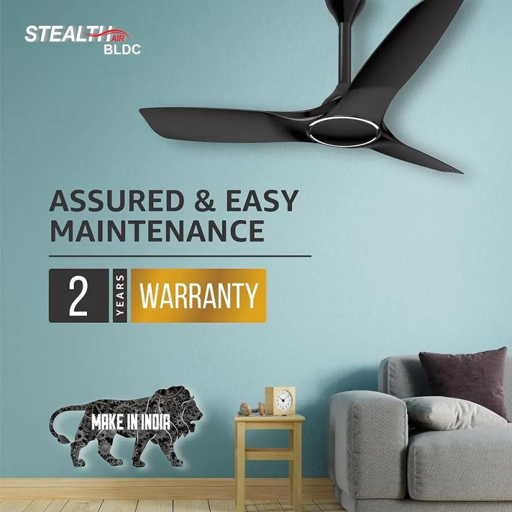 Stealth Air  Ceiling Fan |1200mm BLDC+ | Remote Control | Havells