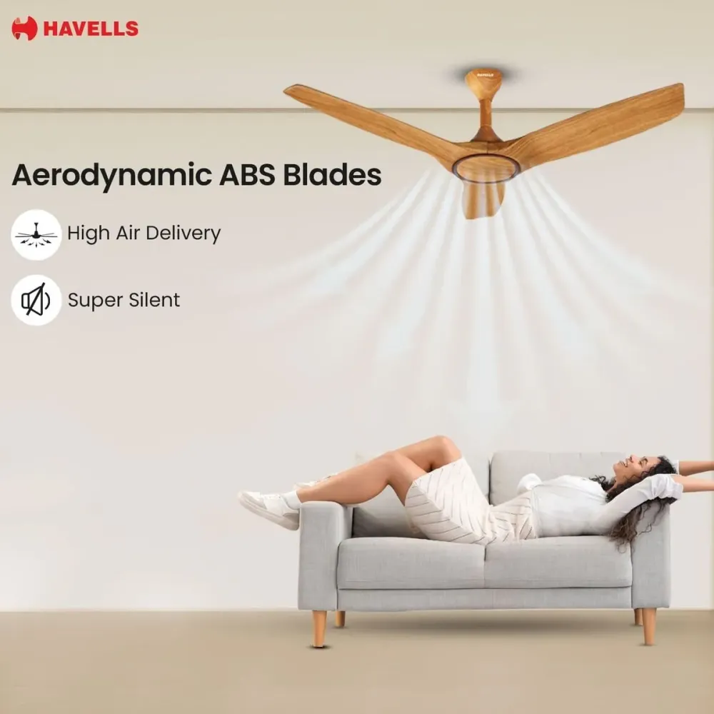 Stealth Air  Ceiling Fan |1200mm BLDC+ | Remote Control | Havells