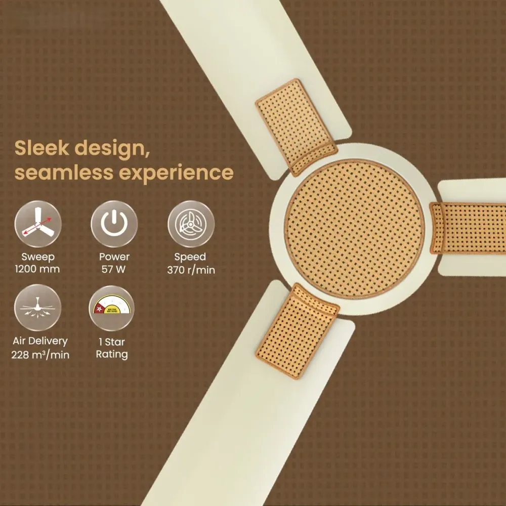 Eva Decorative Ceiling Fan | 1200mm | Havells