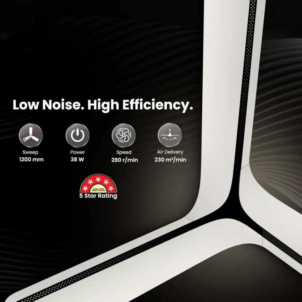 Inveno LXCeiling Fan | 1200mm  BLDC+ | Remote Control | Havells