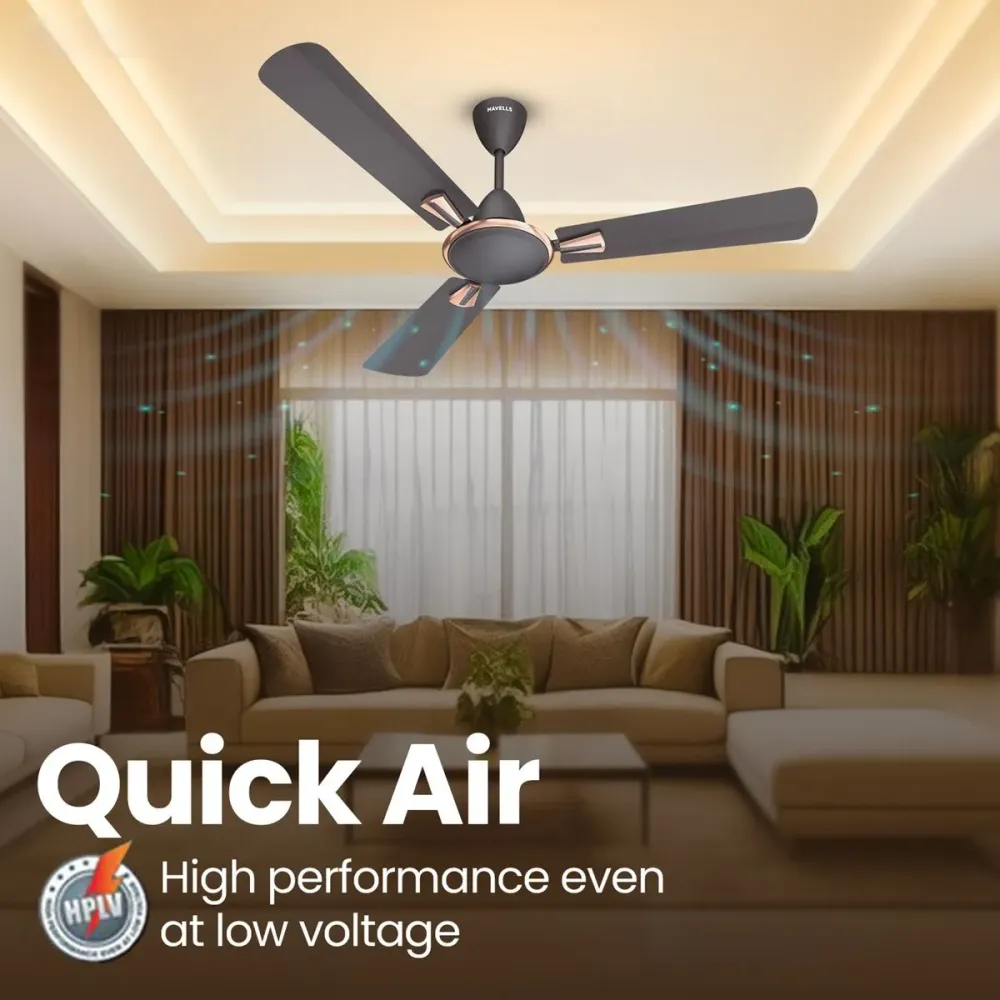 Quickair Decorative Ceiling Fan | 600mm/900mm/1200mm/1400mm |Havells
