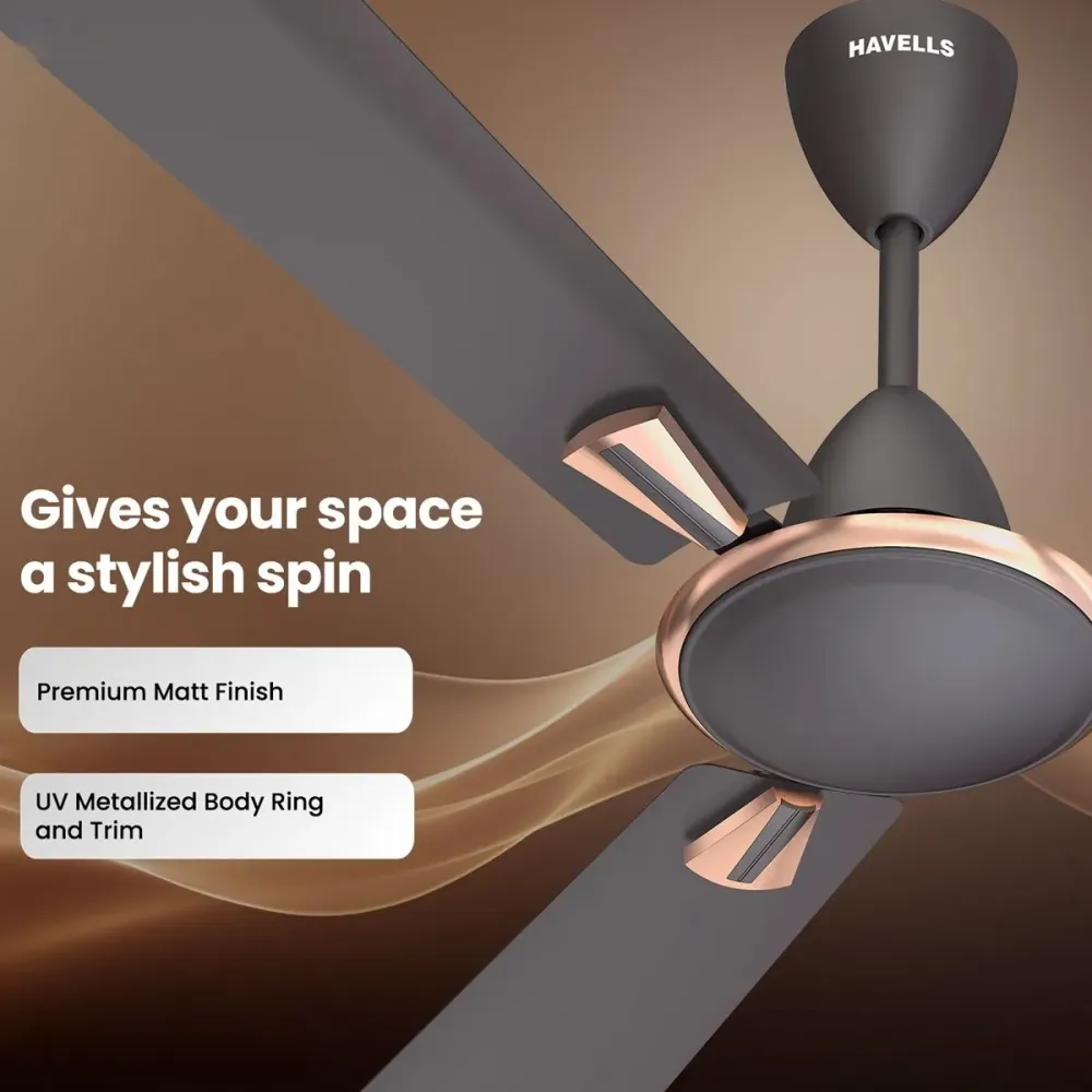 Quickair Decorative Ceiling Fan | 600mm/900mm/1200mm/1400mm |Havells