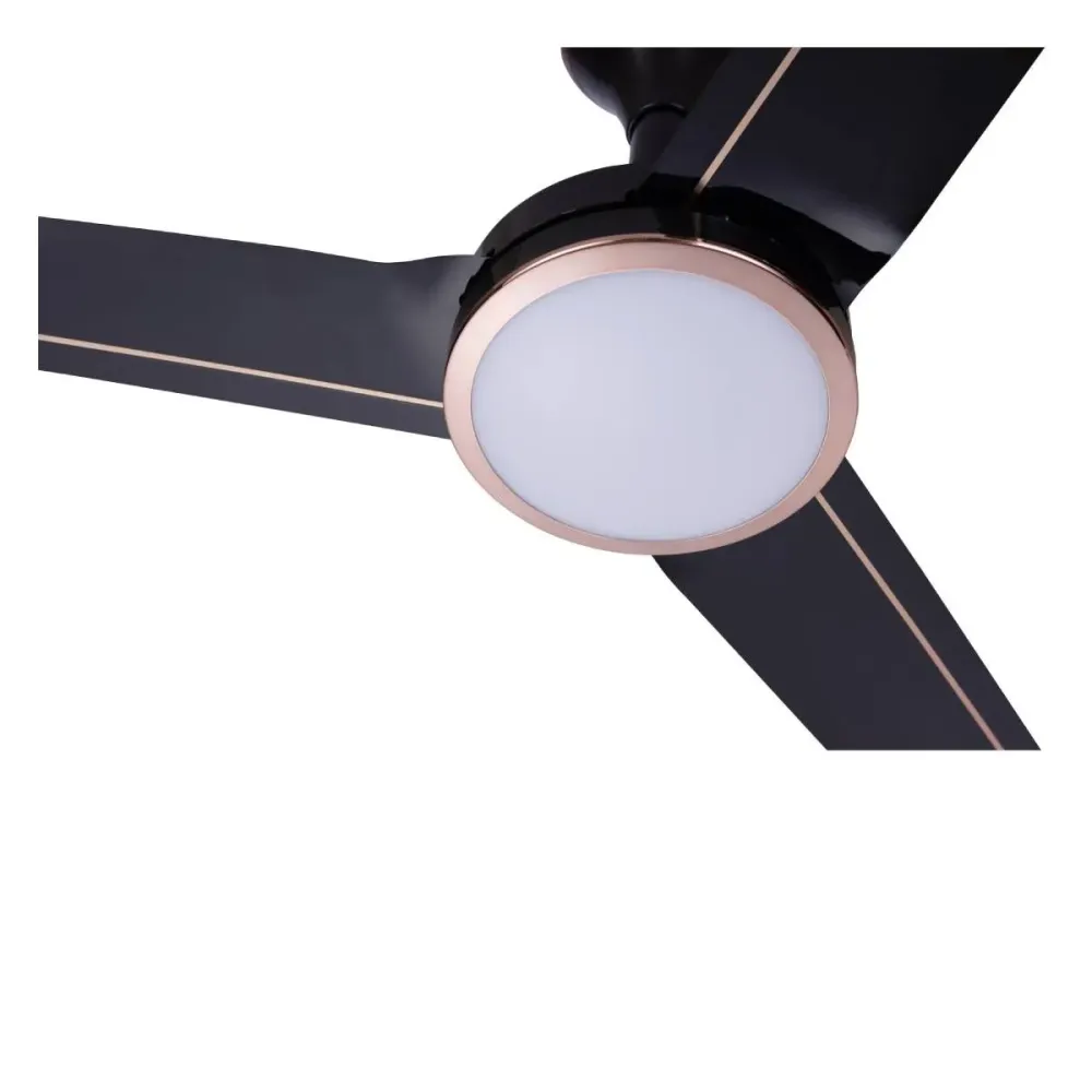 Ceiling Fan Trinity Under Light |1200mm |Metallic Black LT Copper |Havells