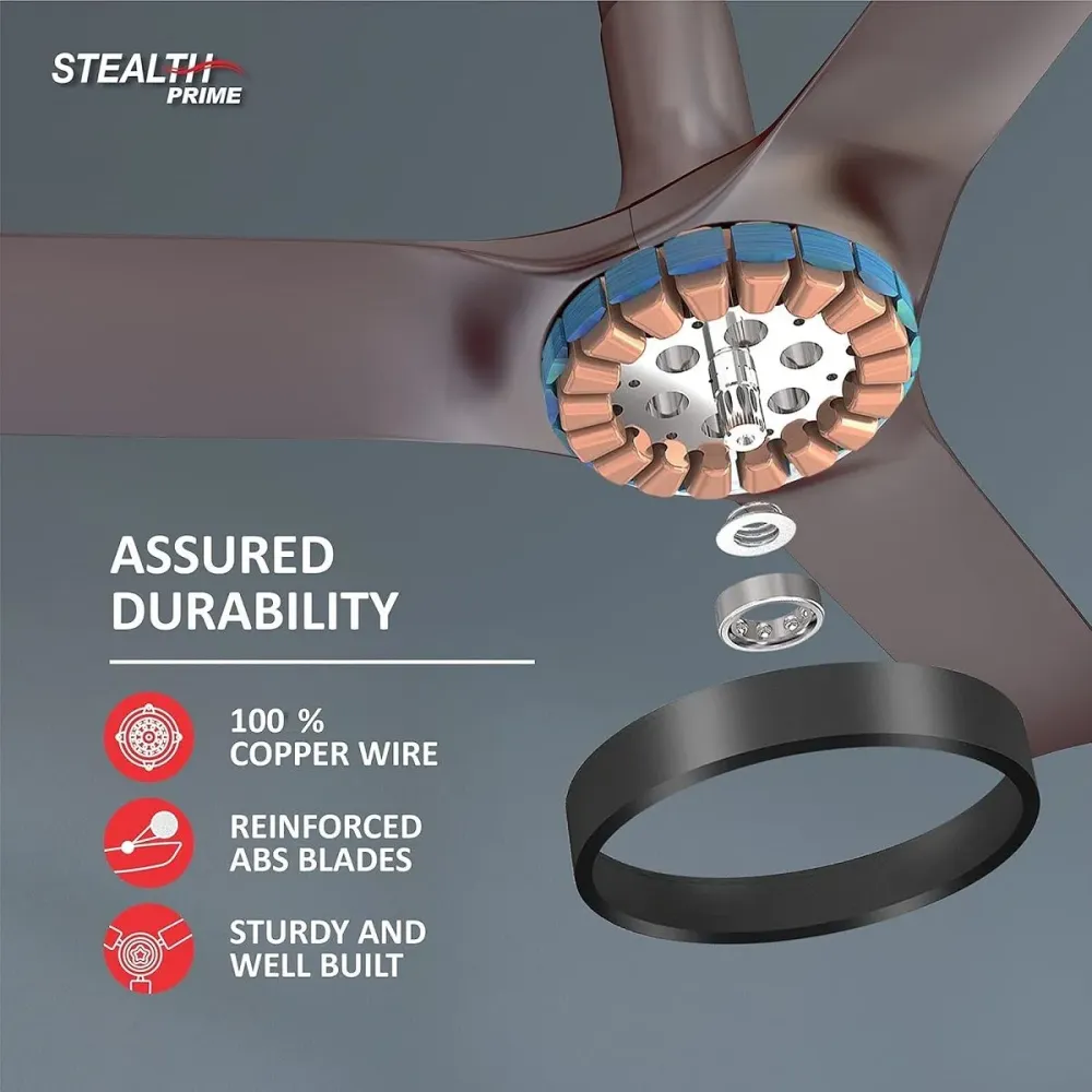 Stealth Prime  Ceiling Fan | 1200mm BLDC+ | Remote Contro l Havells