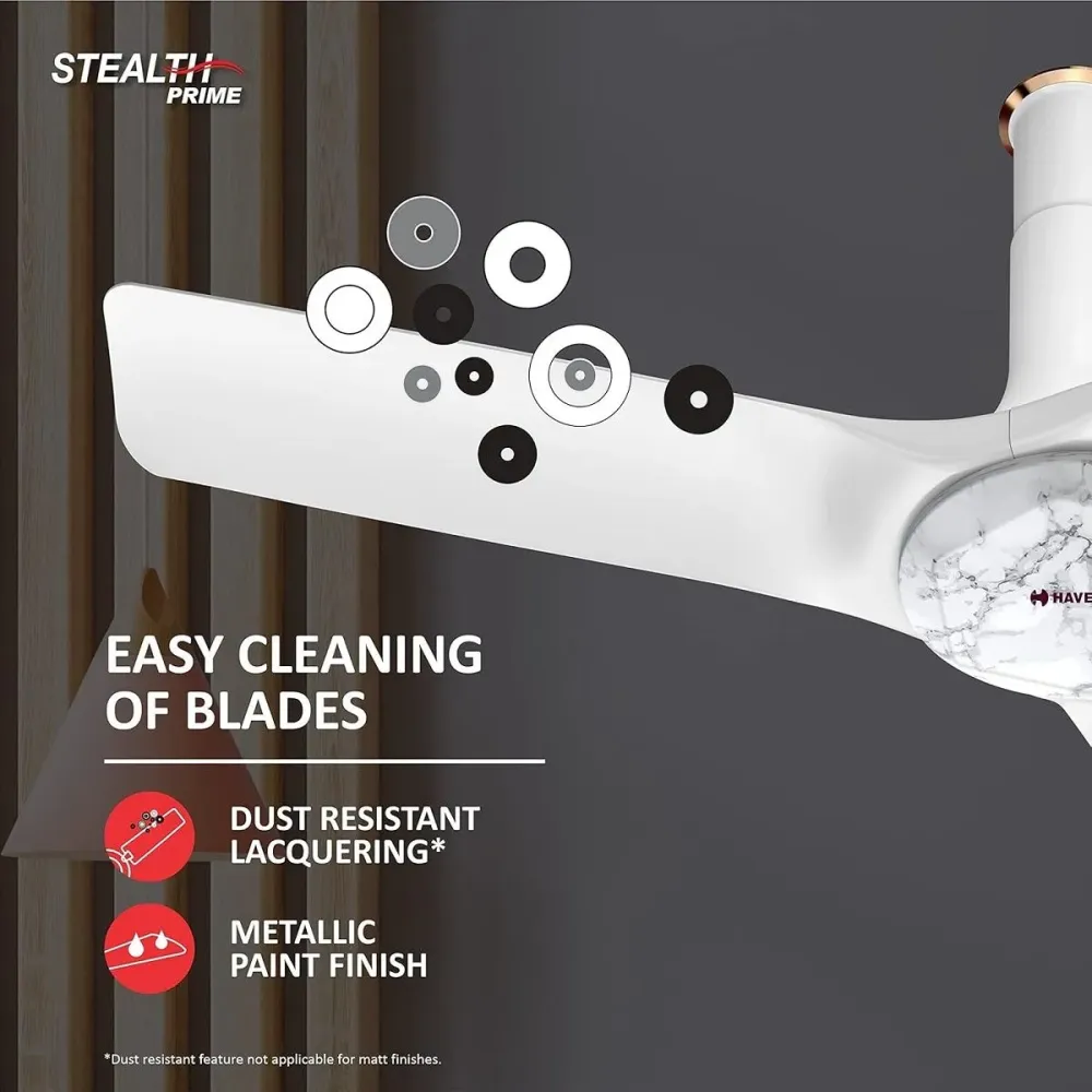 Stealth Prime  Ceiling Fan | 1200mm BLDC+ | Remote Contro l Havells