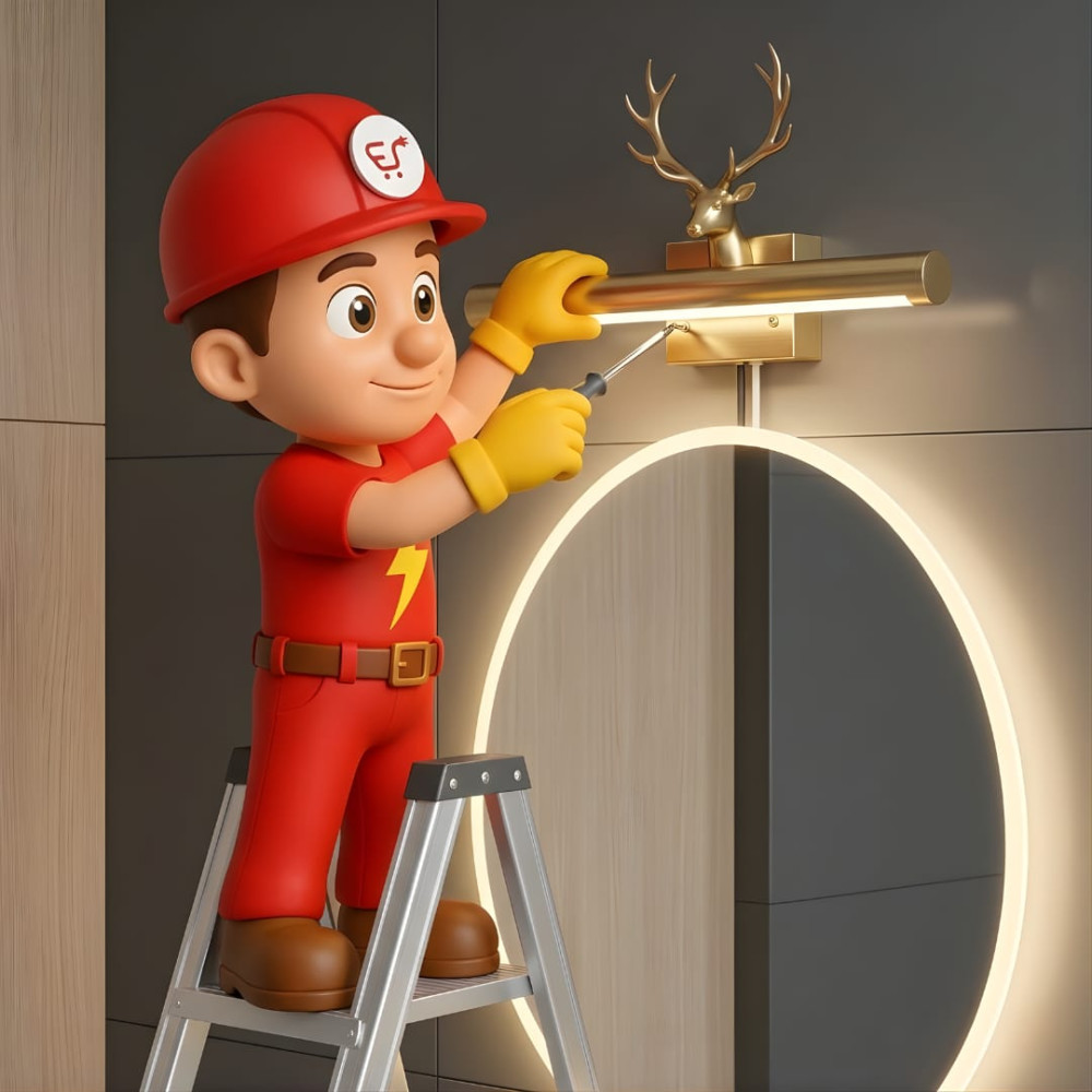 Decorative Bathroom Light Re-Installation |Electric Ji