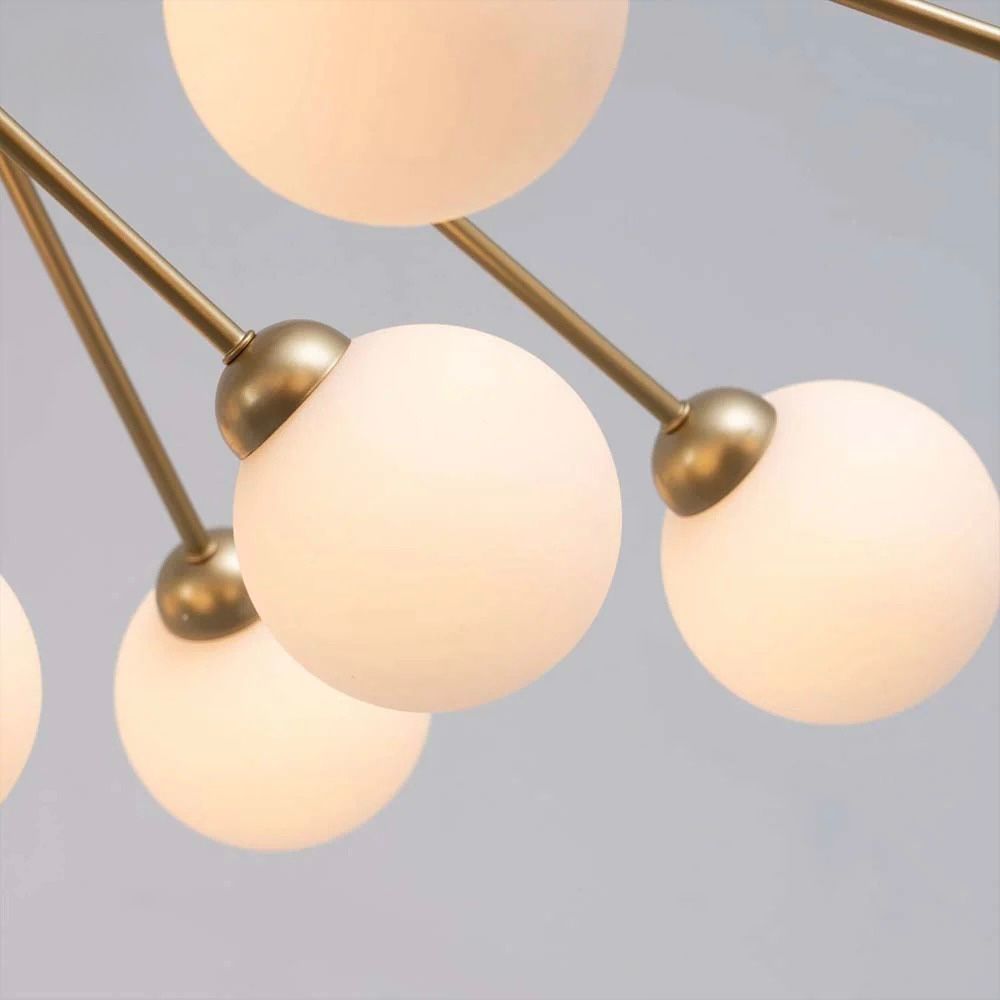 Gold Plated Pendant Lamp – Elegant 18 Ball Design | Decorative Lighting for Living Room, Dining | Jagmag Lights