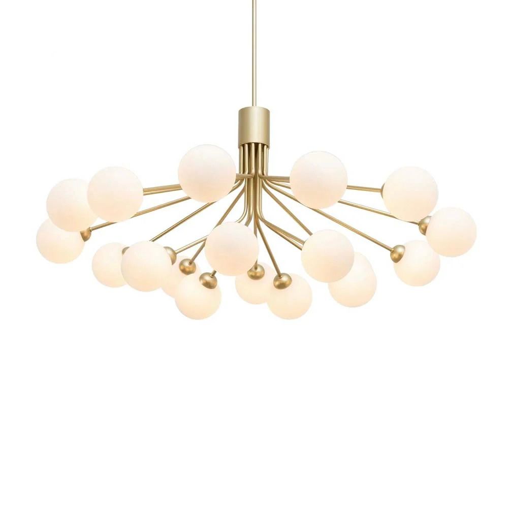 Gold Plated Pendant Lamp – Elegant 18 Ball Design | Decorative Lighting for Living Room, Dining | Jagmag Lights