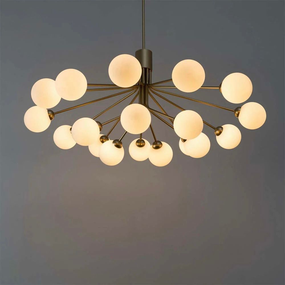 Gold Plated Pendant Lamp – Elegant 18 Ball Design | Decorative Lighting for Living Room, Dining | Jagmag Lights