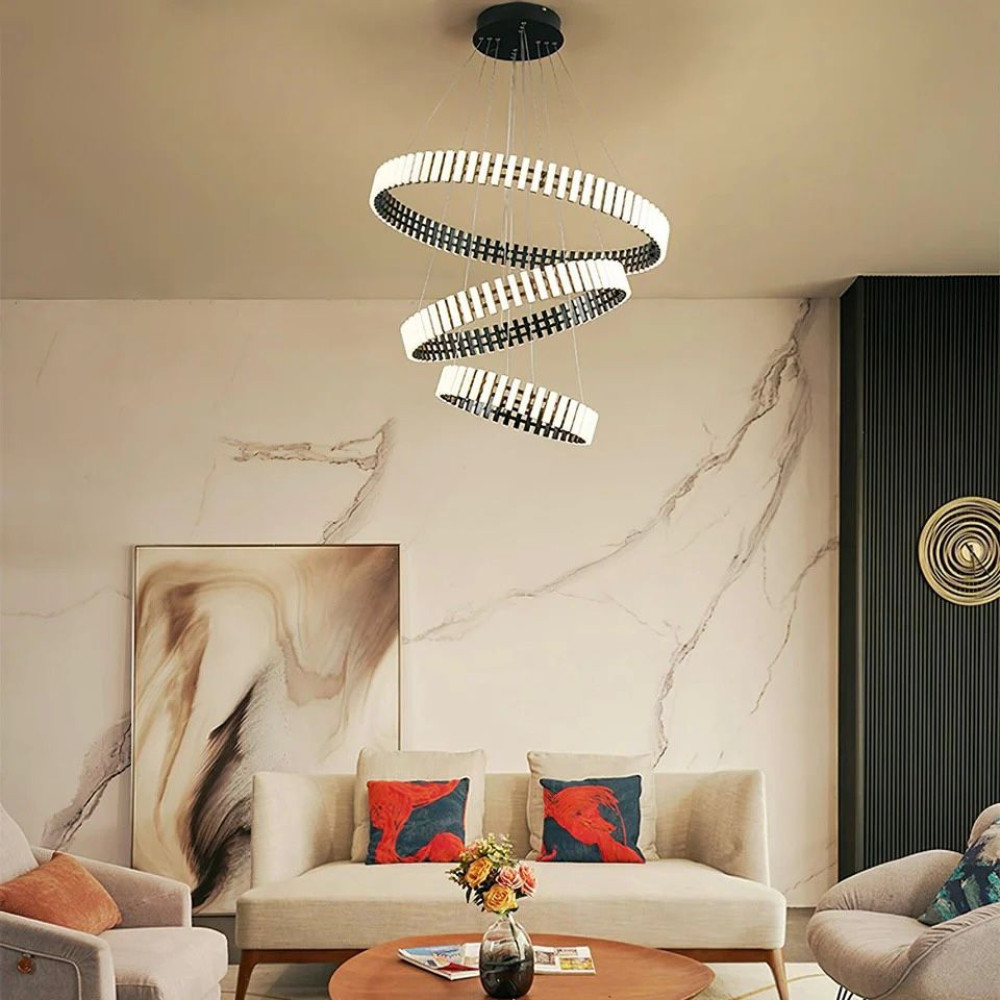 Carousel-Inspired Chandelier Lights | Integrated LED Rings | Jagmag Lights