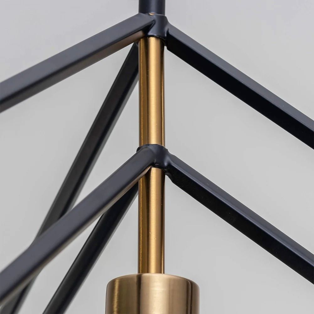 Stainless Steel Metal Pendant Light – Black Cage Design | Metal Pendant Light for Living Room, Dining Room | Jagmag Lights