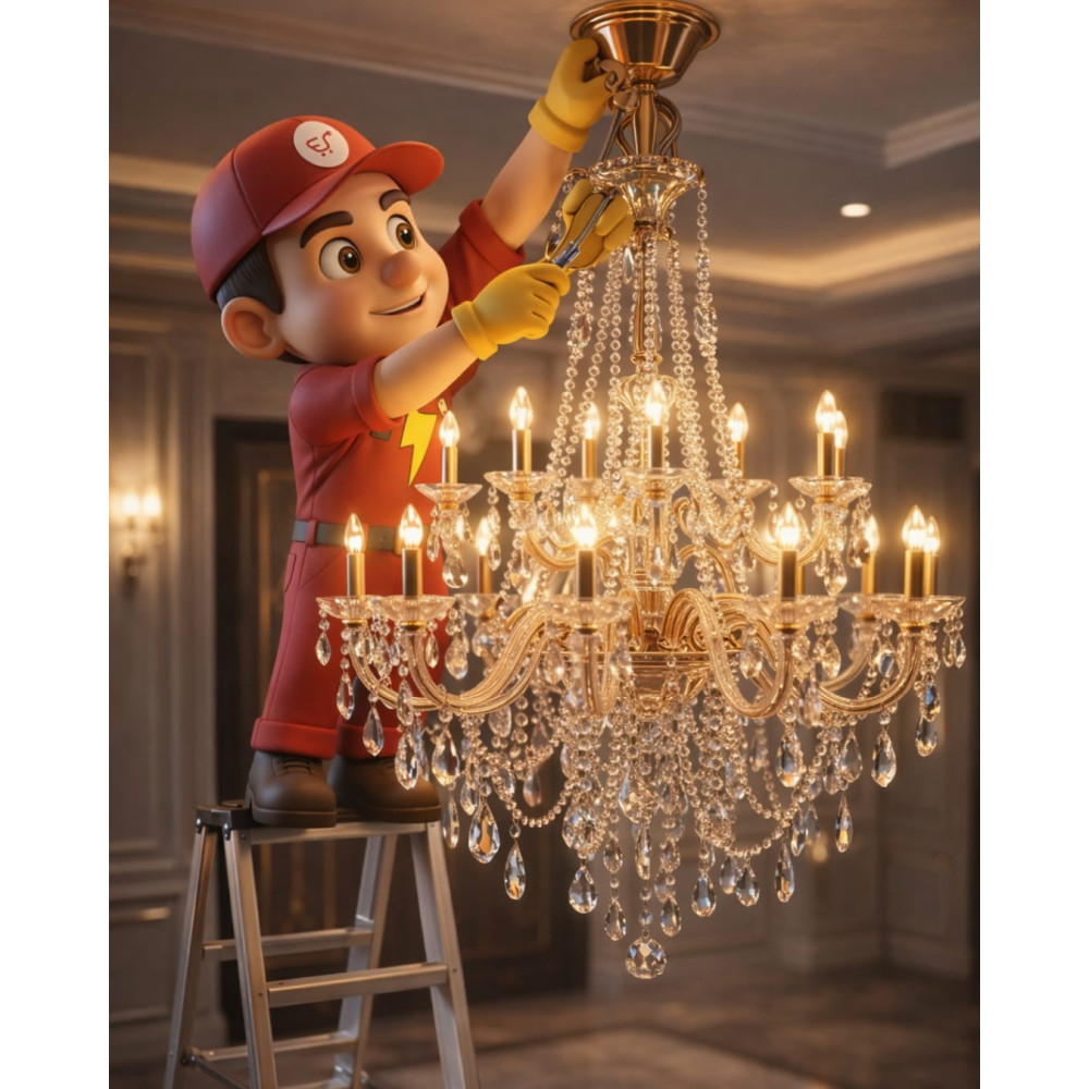 Chandelier Installation Small |Electric Ji