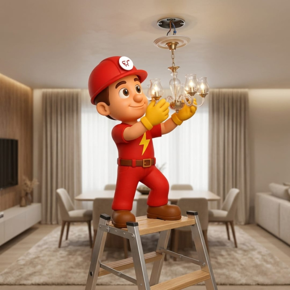 Chandelier Re-installation Small |Electric Ji