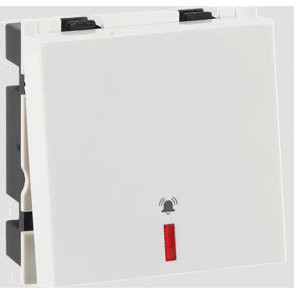 Bell Push Switch with Indicator LED 1/2 Module | Goldmedal | Curve