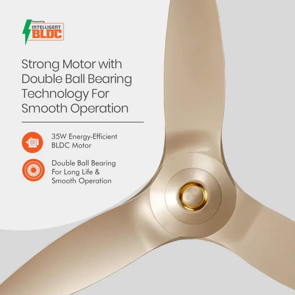 Aeroquiet Noiseless Ceiling Fan | 1200mm BLDC | Orient