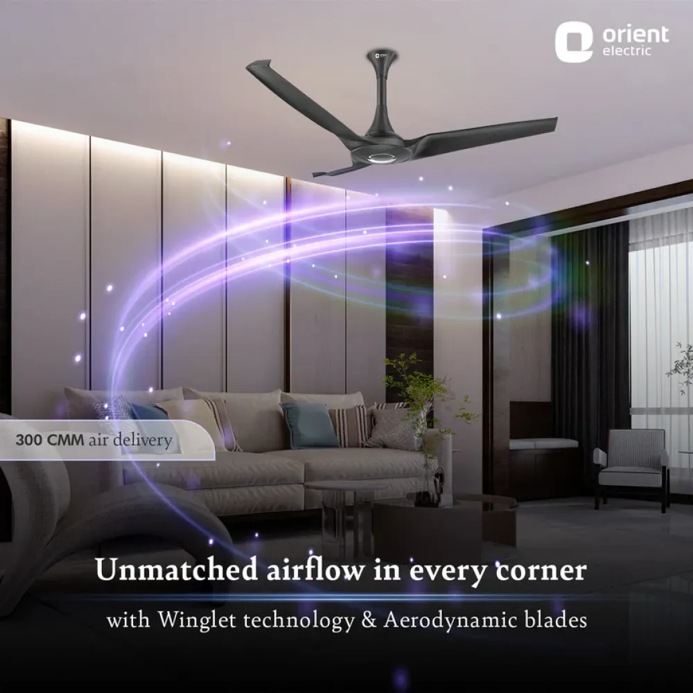 Aerostorm Premium Ceiling Fan | 1320mm/1200mm | Orient