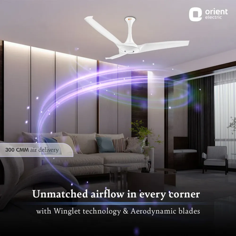 Aerostorm Premium Ceiling Fan | 1320mm/1200mm | Orient