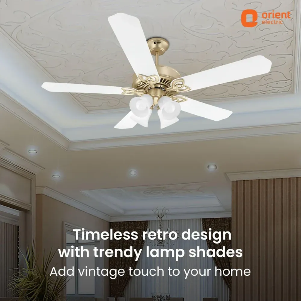 Subaris Underlight Premium Ceiling Fan with Remote | 1300MM |Remote Control | Orient