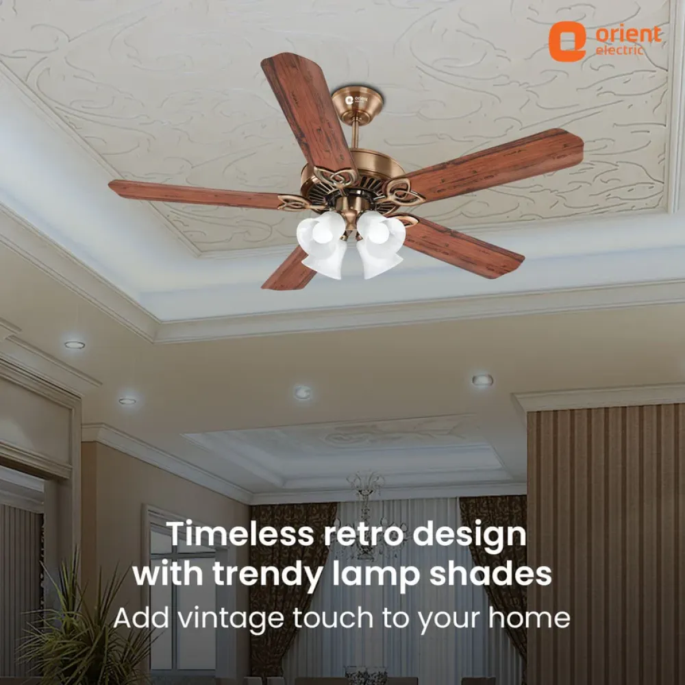 Subaris Underlight Premium Ceiling Fan with Remote | 1300MM |Remote Control | Orient
