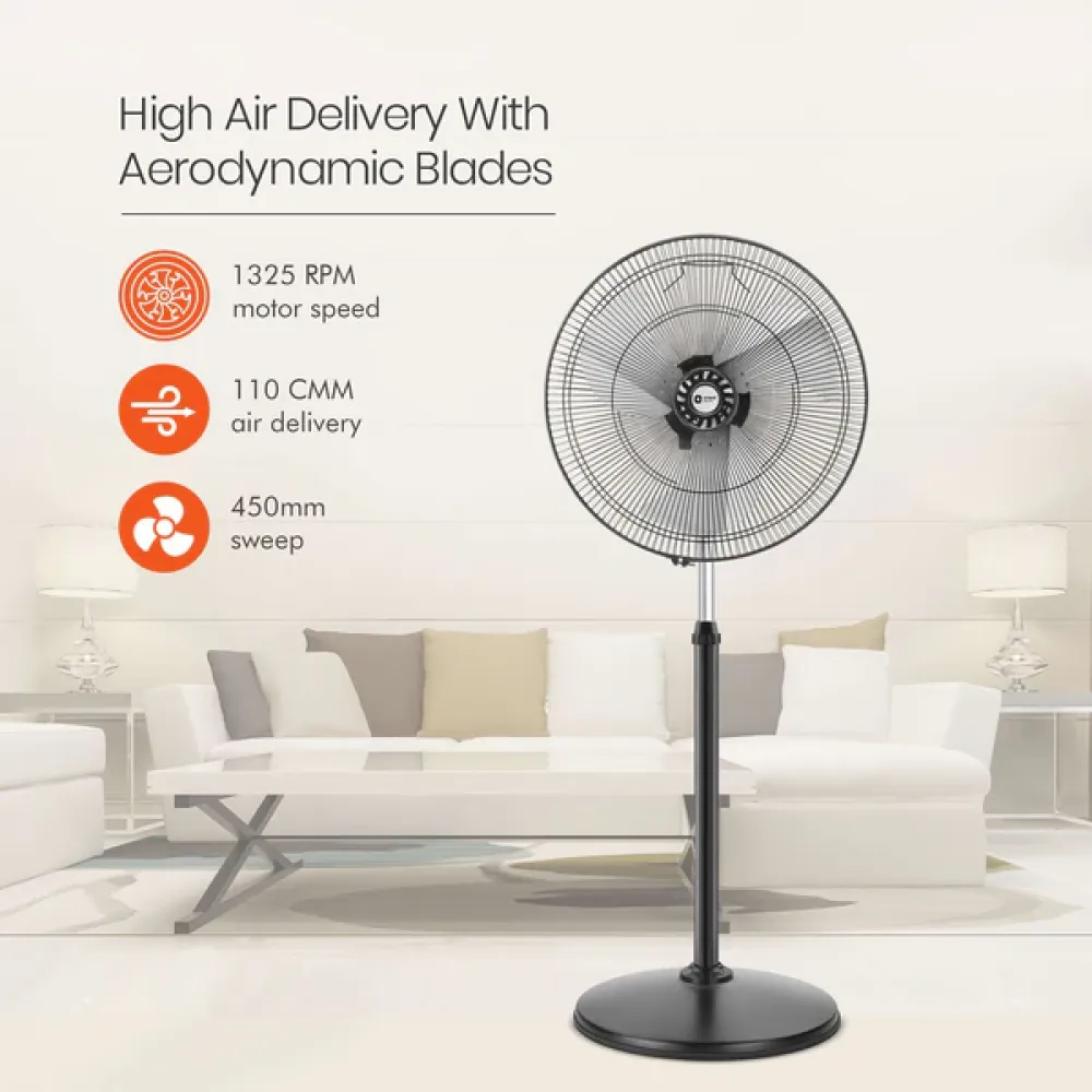 Tornado-II Pedestal Fan | 450mm | Orient