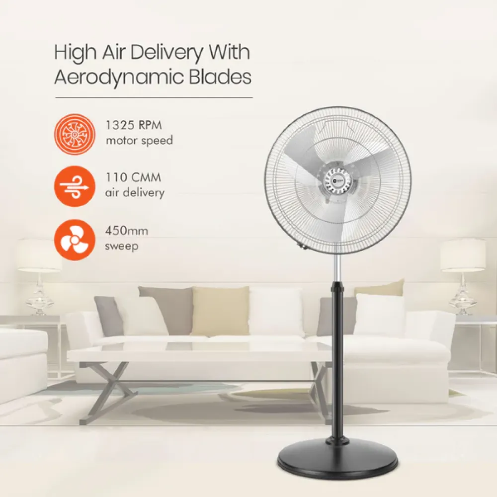 Tornado-II Pedestal Fan | 450mm | Orient