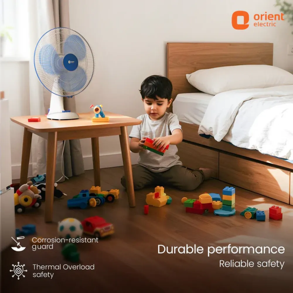 Desk 71 Table Fan | 400mm | White Blue | Orient