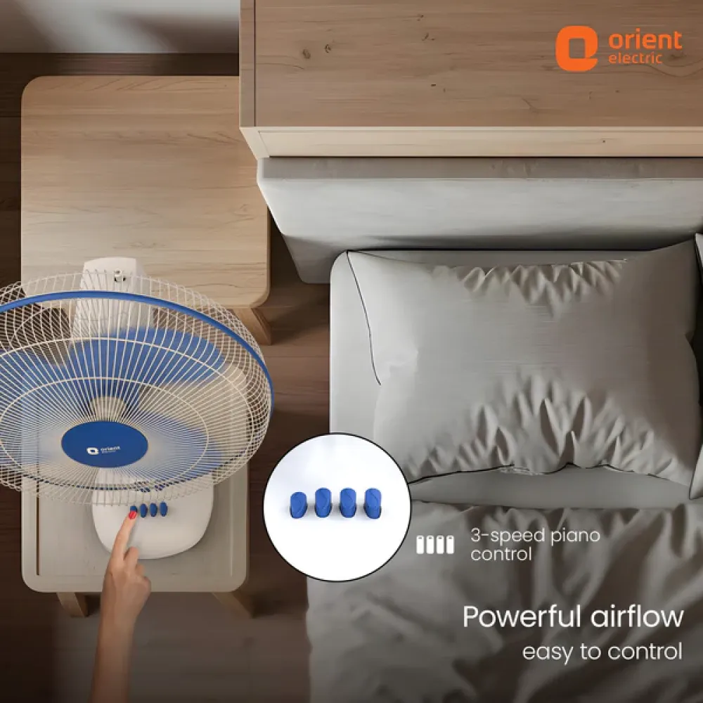 Desk 71 Table Fan | 400mm | White Blue | Orient