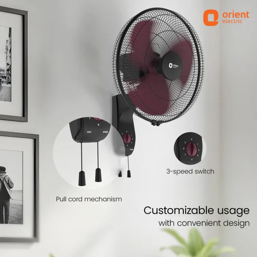 47  3-in-1 High Speed Wall Fan | 400mm | Orient